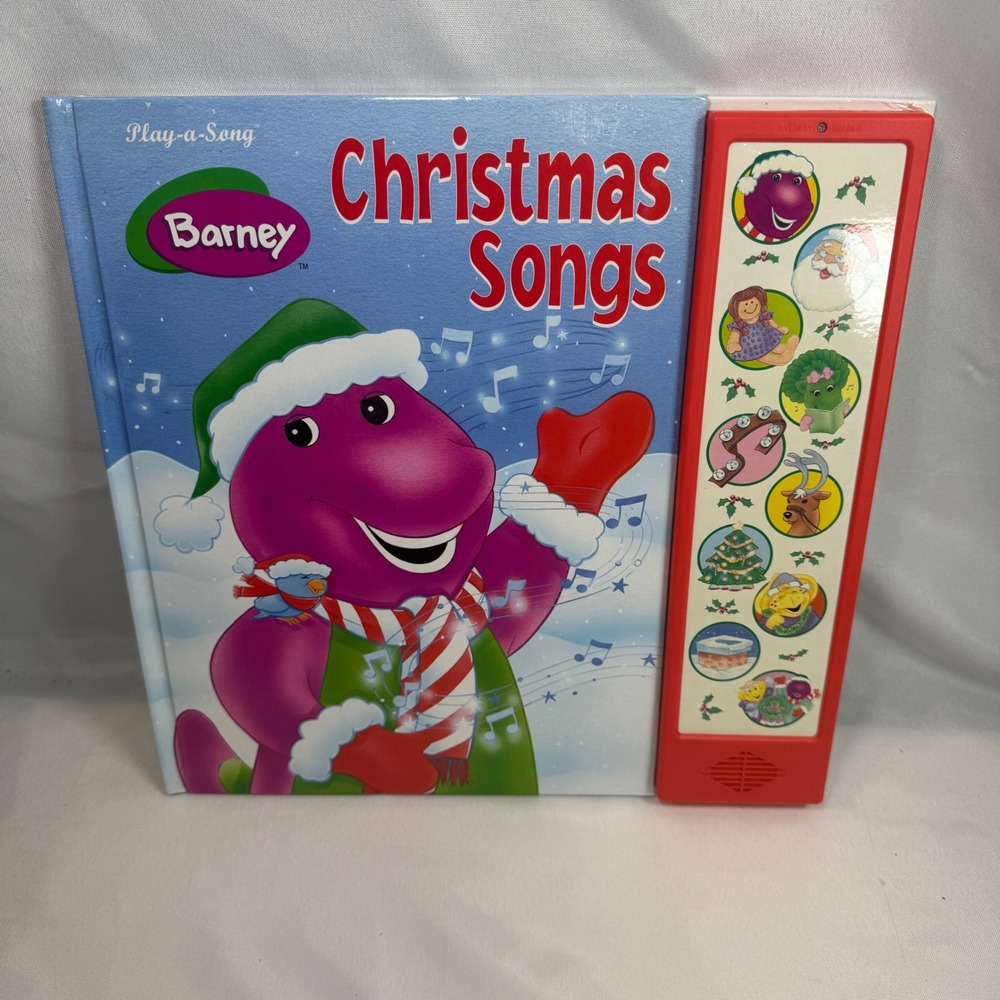 Barney Christmas Songs Play-a-Song Musical Board Book Publications International